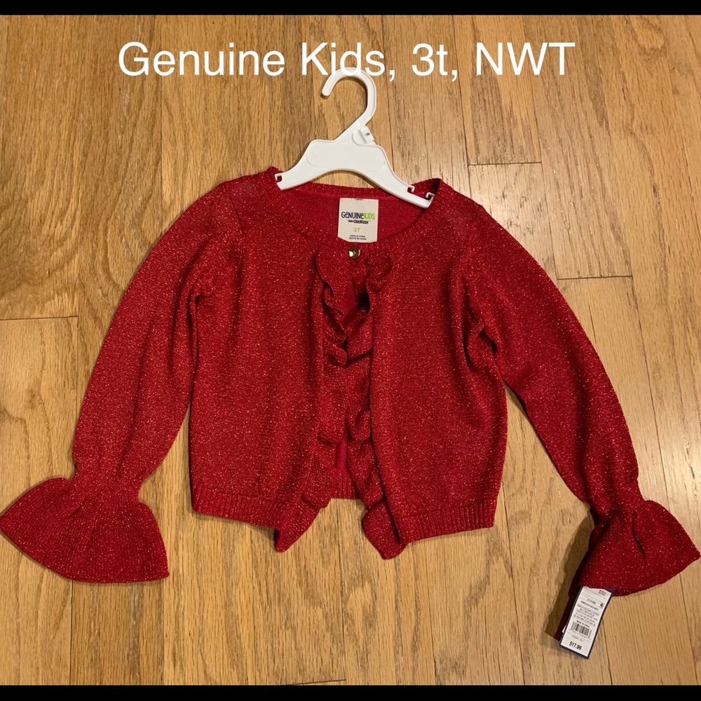 Genuine Kids Sparkle Red Cardigan